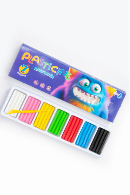 Пластилін, 7 кольорів, 140 г, Hipe